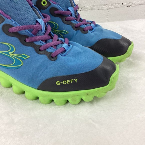 G-Defy Gravity Defyer Shoes Womens Size 8.5 Blue Veroshock Trampoline Technology - Picture 5 of 16